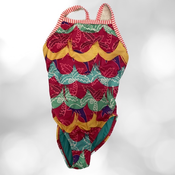 Dolphin Uglies Tropical Competition One Piece Swim Suit, Girls Youth Sz 28 - Picture 1 of 4